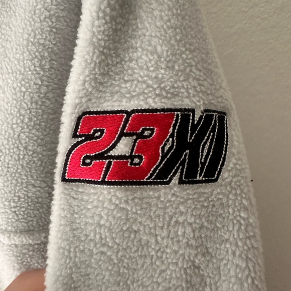 Columbia Light Gray Fleece Pullover with McDonald's Racing Patch - Picture 4 of 5